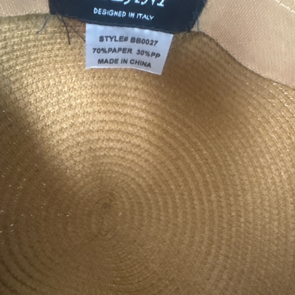 Milan Straw Sun Hat w/ Bow – Two Tone Brim – Brand New - Picture 3 of 3